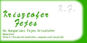 krisztofer fejes business card